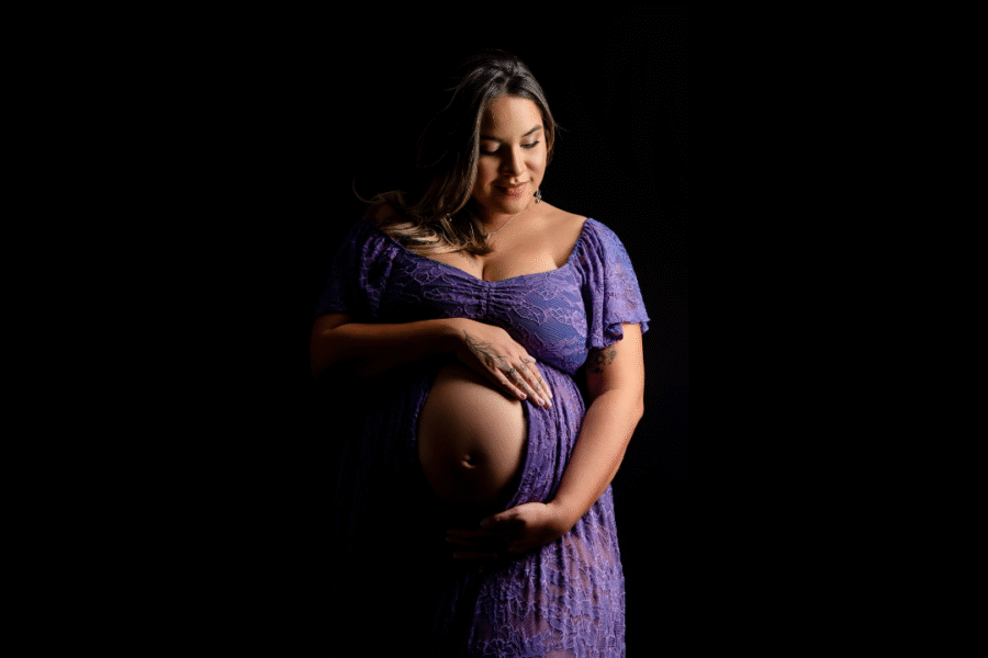 Ensaio Gestante Estudio: Rebecca